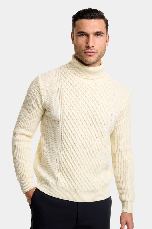 Nico | Jersey de cuello alto de punto trenzado