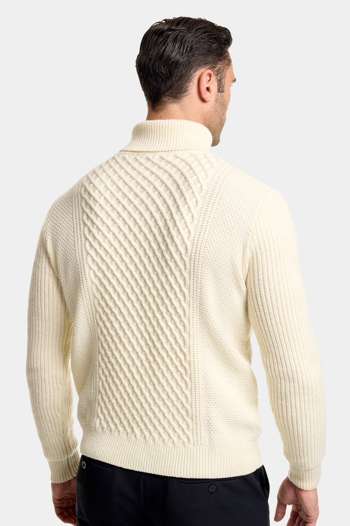 Nico | Jersey de cuello alto de punto trenzado