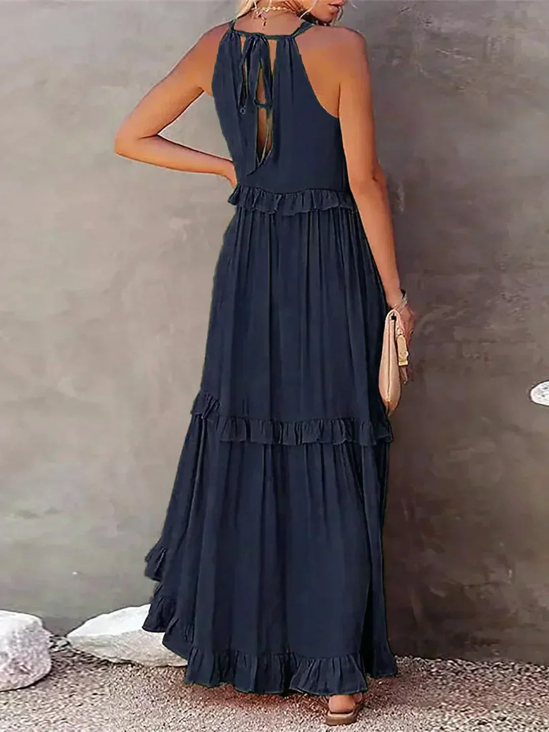 Anita | Elegante vestido sin mangas con volantes