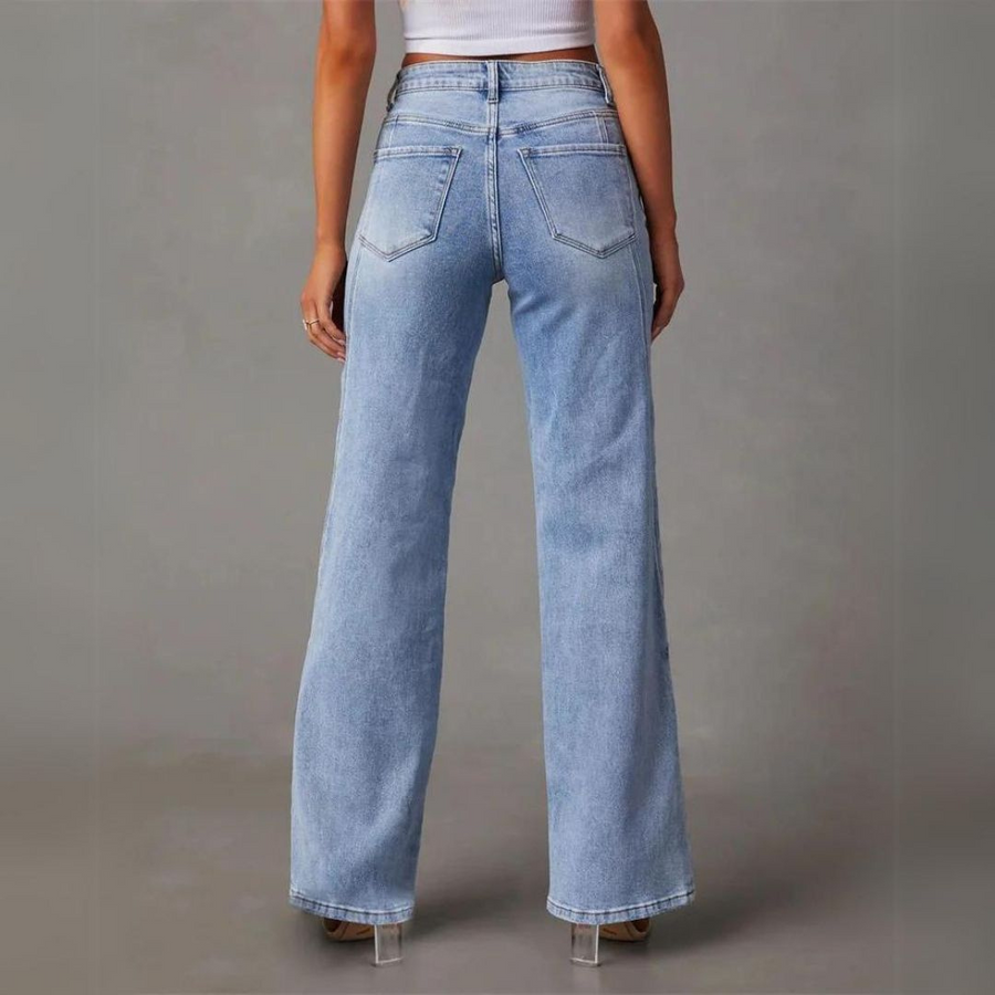 Carina | Jeans Anchos Con Cintura Alta