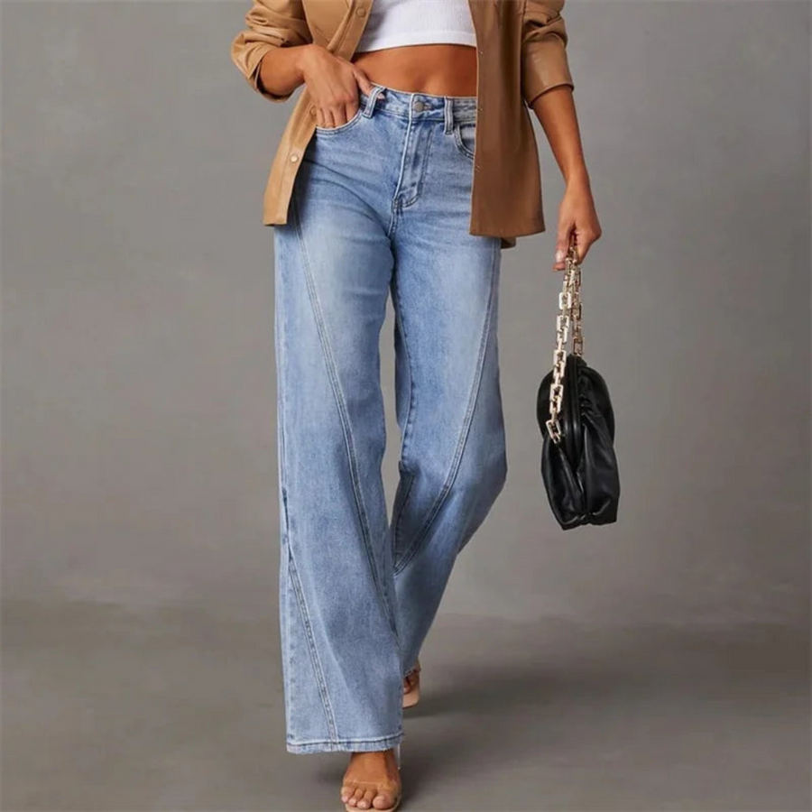 Carina | Jeans Anchos Con Cintura Alta