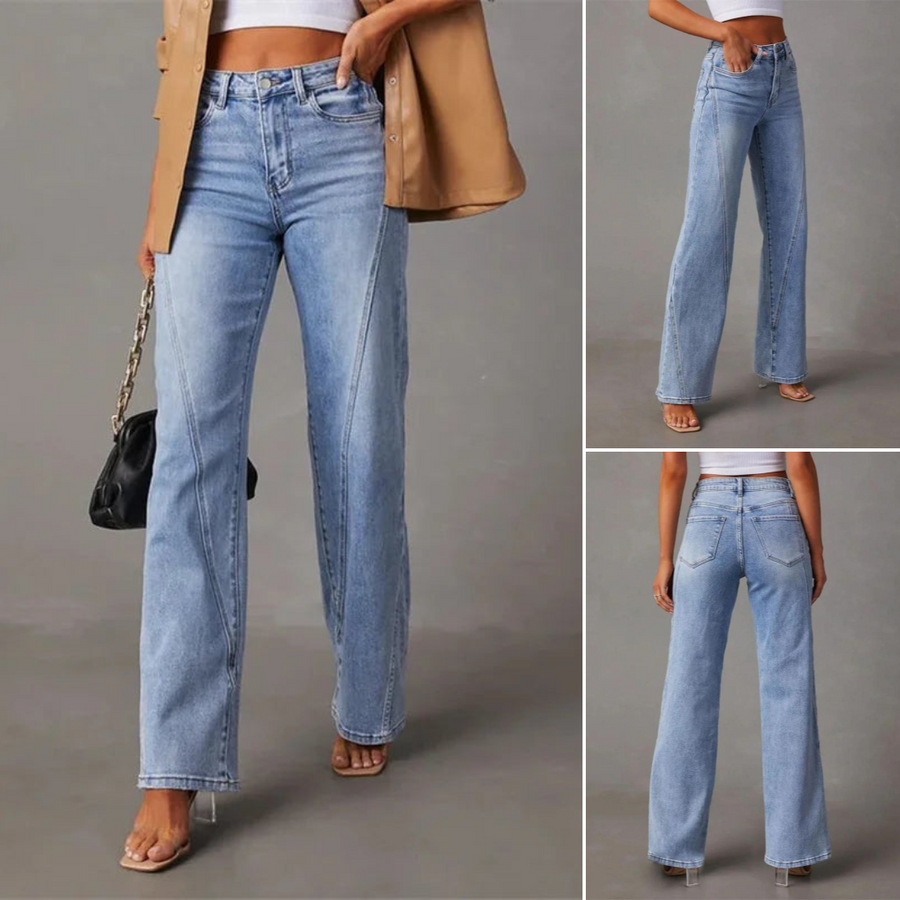 Carina | Jeans Anchos Con Cintura Alta