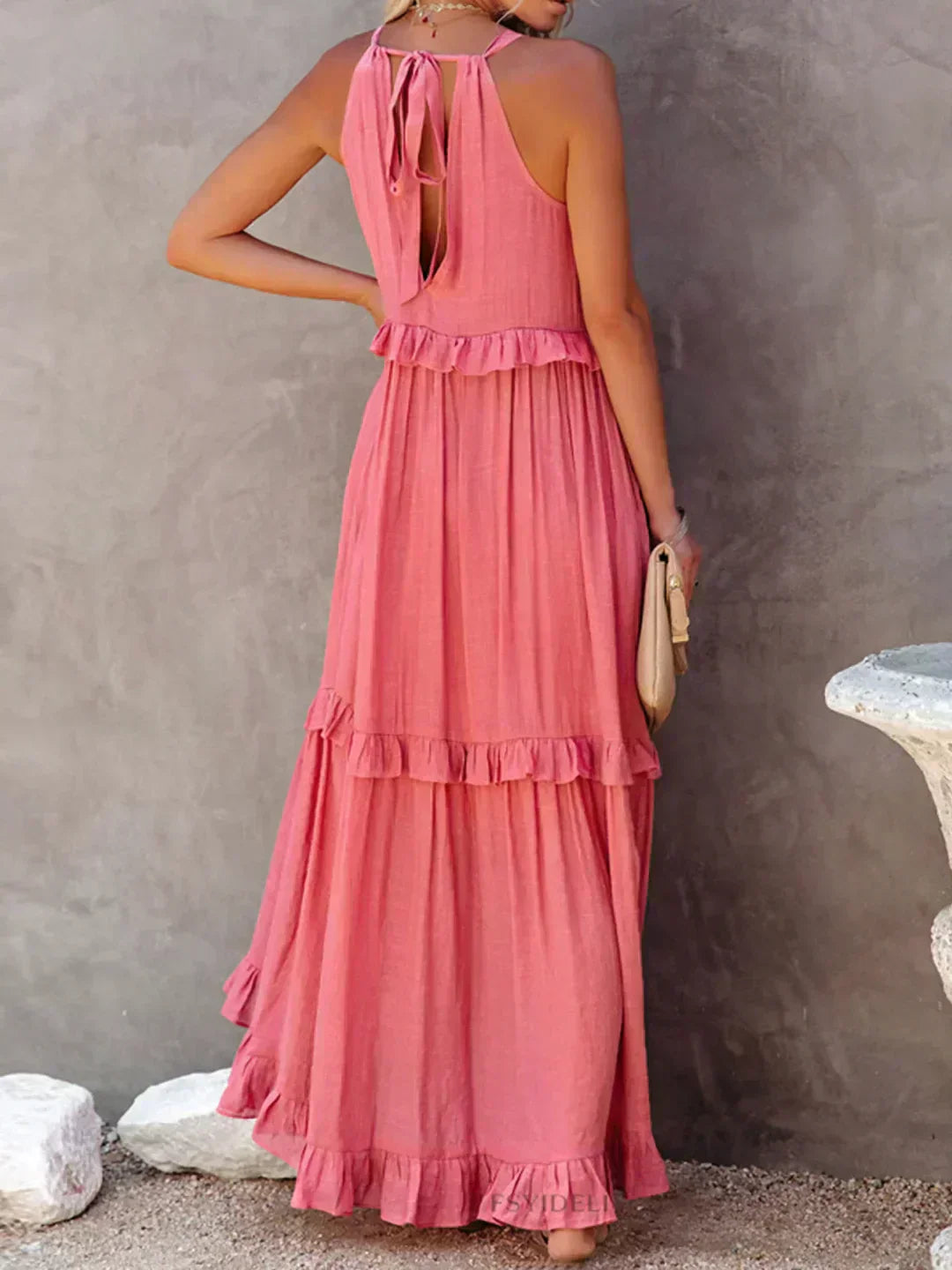 Anita | Elegante vestido sin mangas con volantes