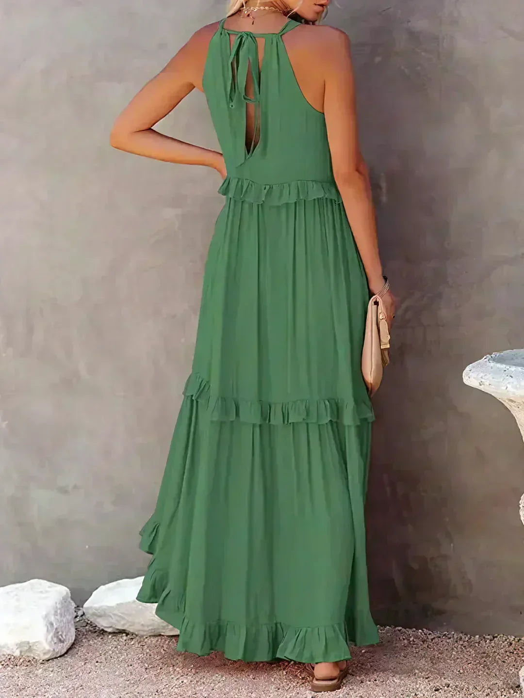 Anita | Elegante vestido sin mangas con volantes
